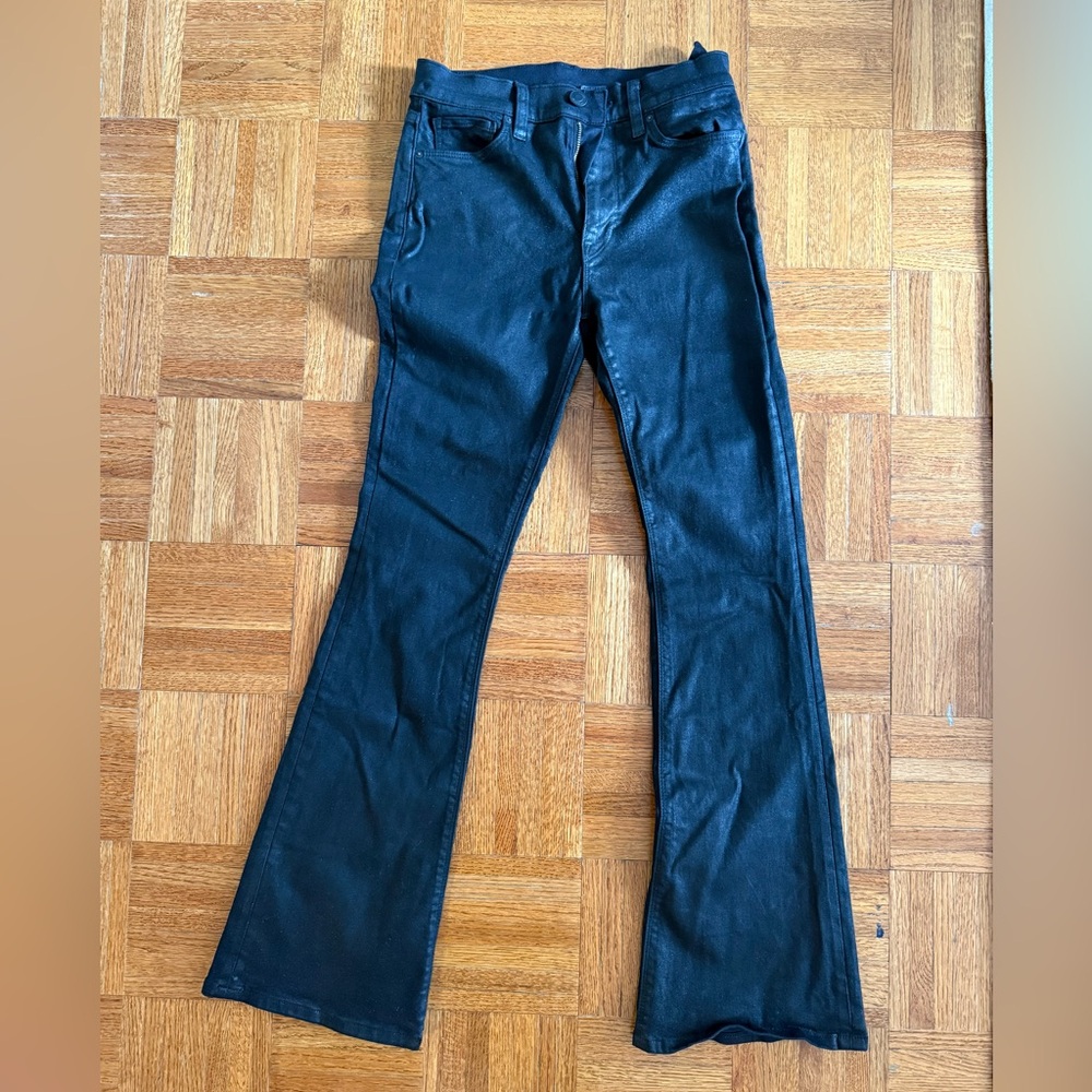 Hudson Jeans Barbara High Rise Coated Bootcut Jeans size 26 Noir Coate